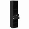 vidaXL Haut Armoire Ch&ecirc;ne noir 40 x 42,5 x 185 cm Bois d'ing&eacute;nierie