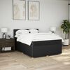 vidaXL Sommier &agrave; lattes de lit avec matelas Noir 140x190 cm Tissu
