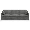 vidaXL Canap&eacute; Gris fonc&eacute; 228 x 78 x 80 cm Velours