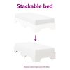 vidaXL Cadre de lit sans matelas empilable blanc 75x190 cm bois massif