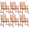 vidaXL Chaises &agrave; manger d'ext&eacute;rieur lot de 6 Acacia massif