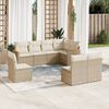 vidaXL Salon de jardin avec coussins 8 pcs beige r&eacute;sine tress&eacute;e