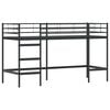 vidaXL Lit mezzanine pour enfants Noir 75 x 190 cm