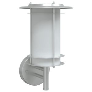 vidaXL Applique murale d'ext&eacute;rieur argent&eacute; acier inoxydable