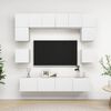 vidaXL Ensemble de meubles TV 8 pcs Blanc Bois d'ing&eacute;nierie