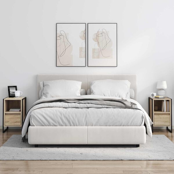 vidaXL Table de chevet Sonoma 39,5 x 30 x 50 cm Bois d'ing&eacute;nierie