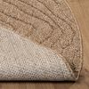 vidaXL Tapis de surface Rond Moir&eacute; HUARTE Naturel &Oslash; 160 CM Polyester