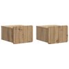 vidaXL Cabinet de chevet mural 2 pcs Ch&ecirc;ne artisanal 33 x 34,5 x 24 cm