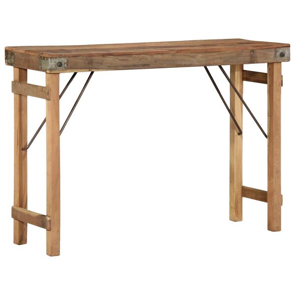 vidaXL Table d'appoint Marron 110 x 35 x 76 cm Bois Recycl&eacute; Solide