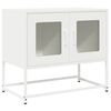 vidaXL Meuble TV blanc 68x39x60,5 cm acier lamin&eacute; &agrave; froid