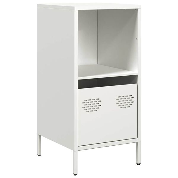 vidaXL Buffet blanc 35x39x73,5 cm acier laminé à froid