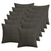 vidaXL Housse de coussin 12 pc ALMELO Anthracite 45 x 45 cm
