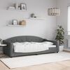 vidaXL Lit de repos gris fonc&eacute; 100x200 cm tissu