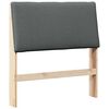 vidaXL T&ecirc;te de lit capitonn&eacute;e Gris fonc&eacute; 90 cm Pin massif