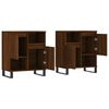 vidaXL Buffets 2 pcs ch&ecirc;ne marron bois d'ing&eacute;nierie