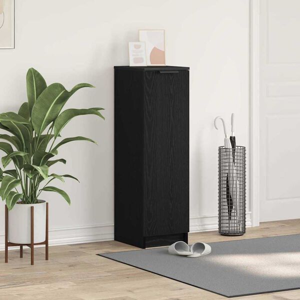 vidaXL Meuble à chaussures avec étagère Chêne noir 29.5 x 35 x 101 cm