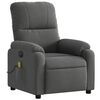 vidaXL Fauteuil inclinable de massage électrique gris foncé