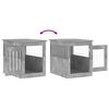 vidaXL Meuble de cage pour chiens gris b&eacute;ton 55x75x65 cm