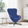 vidaXL Fauteuil &oelig;uf Bleu police 63 x 73 x 90 cm Velours