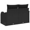 vidaXL Canap&eacute; de jardin avec coussin Noir 121 x 62 x 69cm polyrotin