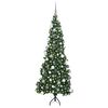 vidaXL Arbre de No&euml;l artificiel d'angle Vert 180 cm PVC et m&eacute;tal