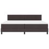 vidaXL Lit &agrave; ressorts avec matelas Marron fonc&eacute; 200 x 200 cm tissu