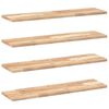 vidaXL &Eacute;tag&egrave;res flottantes 4 pcs 100x20x2 cm acacia massif non trait&eacute;