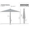 Madison Parasol de jardin Corsica 200x250 cm &eacute;cru