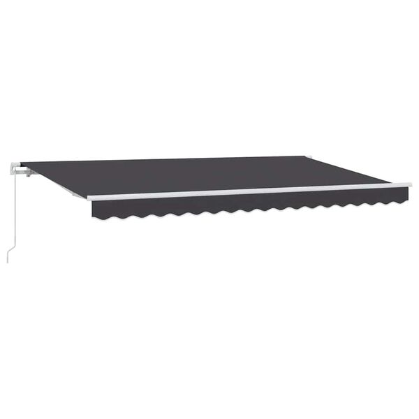 vidaXL Auvent R&eacute;tractable Anthracite 350 x 200 cm tissu