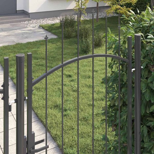 vidaXL Porte de Jardin avec verrouillage Gris 100 x 200 cm Acier