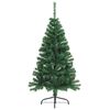 vidaXL Sapin de No&euml;l artificiel pr&eacute;-&eacute;clair&eacute; Vert 150 cm PVC