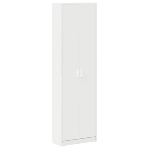 vidaXL Armoire avec &eacute;tag&egrave;re Blanc 55 x 25 x 189 cm Bois d'ing&eacute;nierie
