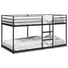 vidaXL Lit superpos&eacute; sans matelas noir 75x190 cm acier