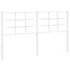 vidaXL T&ecirc;te de lit de remplacement m&eacute;tal blanc 150 cm