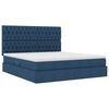 vidaXL Lit avec rangement et matelas Bleu 160 x 200 cm Polyester