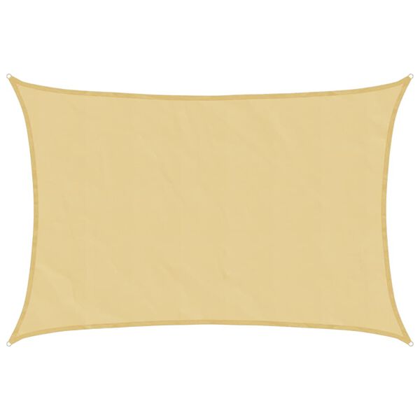 vidaXL Voile d'ombrage sable 5x4 m 100 % polyester oxford