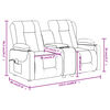 vidaXL Fauteuil de massage inclinable porte-gobelets 2 places marron