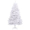 vidaXL Sapin de No&euml;l artificiel &agrave; charni&egrave;res avec support blanc 270 cm