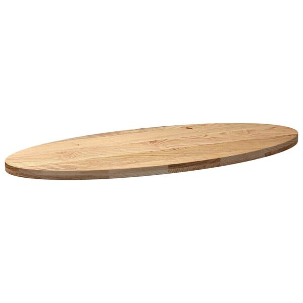 vidaXL Dessus de table 140x60x4 cm bois de ch&ecirc;ne massif ovale