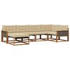 vidaXL Ensemble de canap&eacute;s d'ext&eacute;rieur 6 pcs Naturel et Beige