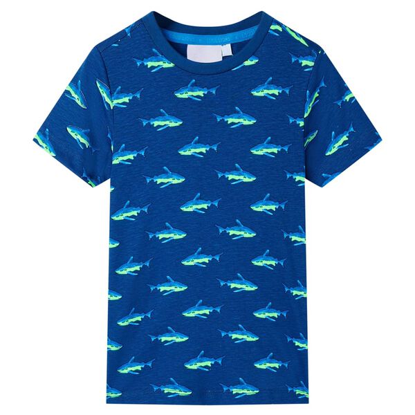 T-shirt pour enfants bleu fonc&eacute; 104
