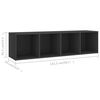 vidaXL Meubles TV 2 pcs Gris 142,5x35x36,5 cm Bois d'ingénierie