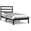vidaXL Cadre de lit sans matelas noir 100x200 cm bois massif de pin