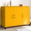 vidaXL Buffet jaune moutarde 100,5x39x72 cm acier