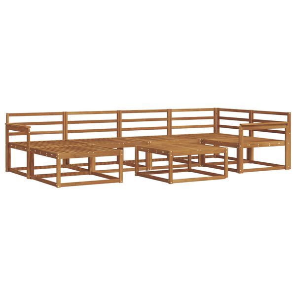 vidaXL Ensemble de canap&eacute;s d'ext&eacute;rieur 7 pcs Naturel