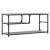 vidaXL Meuble TV sonoma gris 103x38x46,5 cm bois d'ing&eacute;nierie et acier