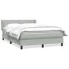vidaXL Sommier &agrave; lattes de lit et matelas gris clair 140x210cm velours