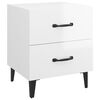 vidaXL Tables de chevet 2 pcs Blanc brillant 40x35x47,5 cm
