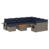 vidaXL Ensemble de canap&eacute; de jardin 11 pcs avec coussins gris r&eacute;sine tress&eacute;e