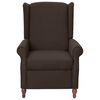 vidaXL Fauteuil de massage inclinable Marron fonc&eacute; Tissu